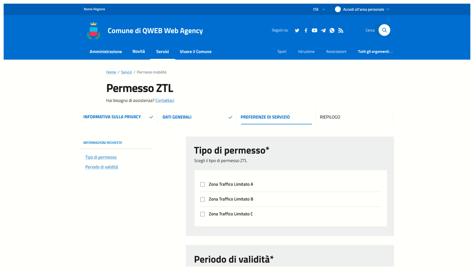 Istanze online QWEB: lo sportello telematico del Cittadino